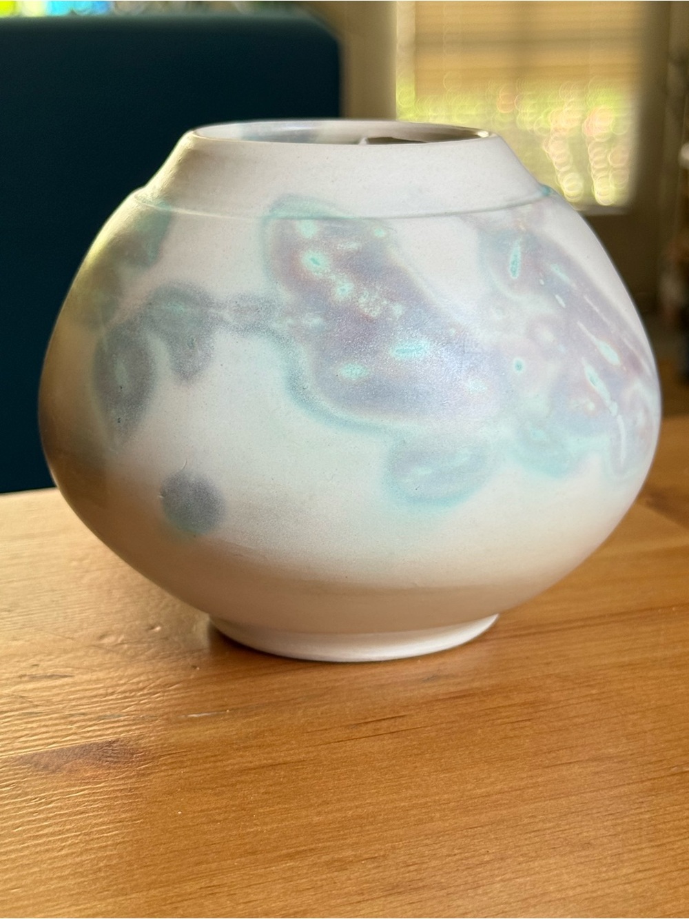 Vintage 80s Vi Mayfield Raku ceramic pot/planter